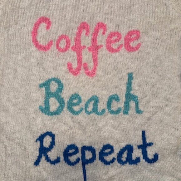 Lilly Pulitzer Danette Sweater Resort White 'Coffee Beach Repeat' Women's Size M - Picture 3 of 4